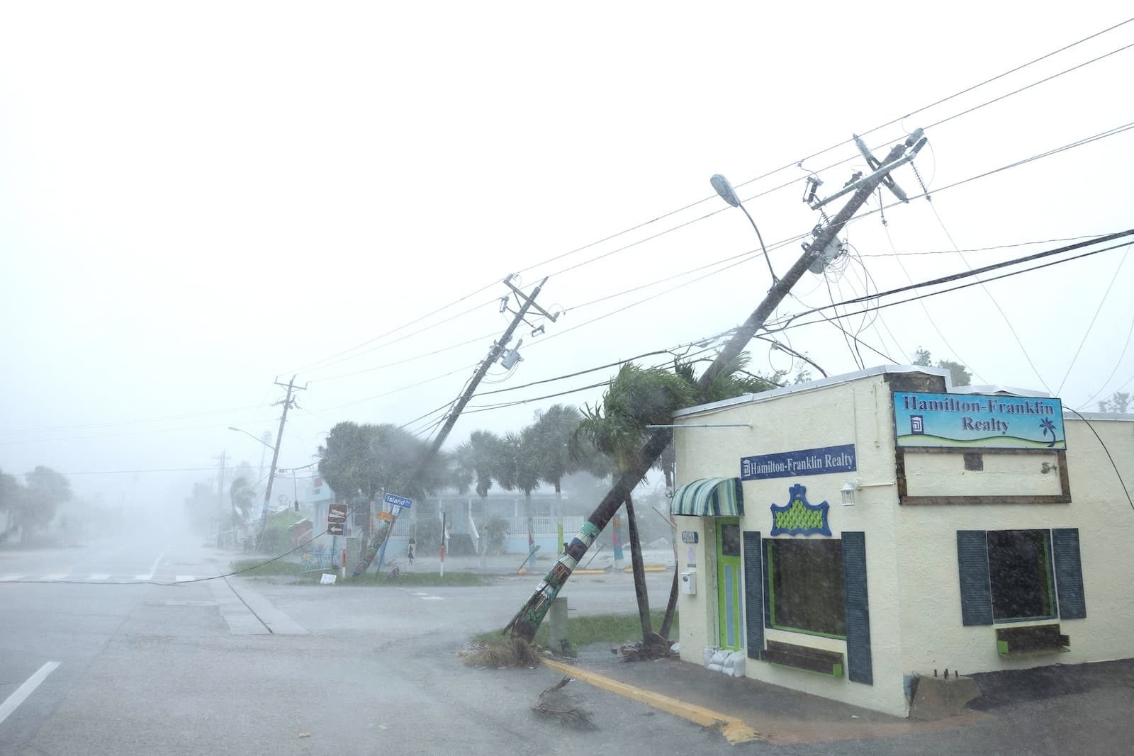 HURRICANE MILTON FLORIDA DOWNED UTILITY POLES