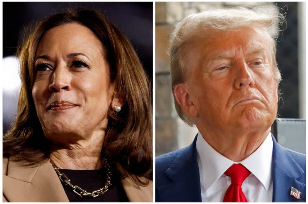 HARRIS TRUMP COMBINATION PHOTO
